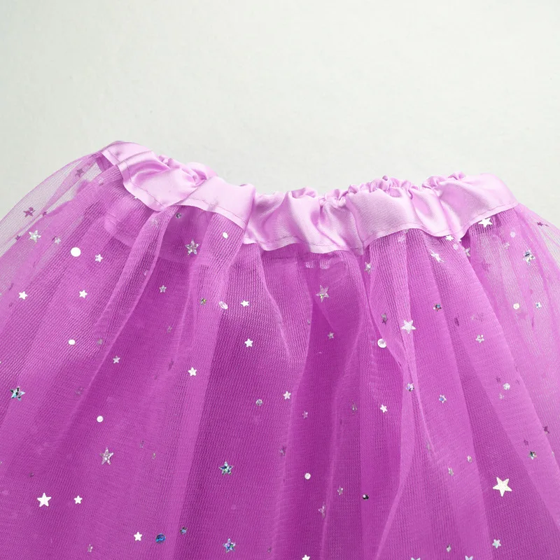 Блестящая серебряная юбка пачка танцевальная детская принцессы маленькая