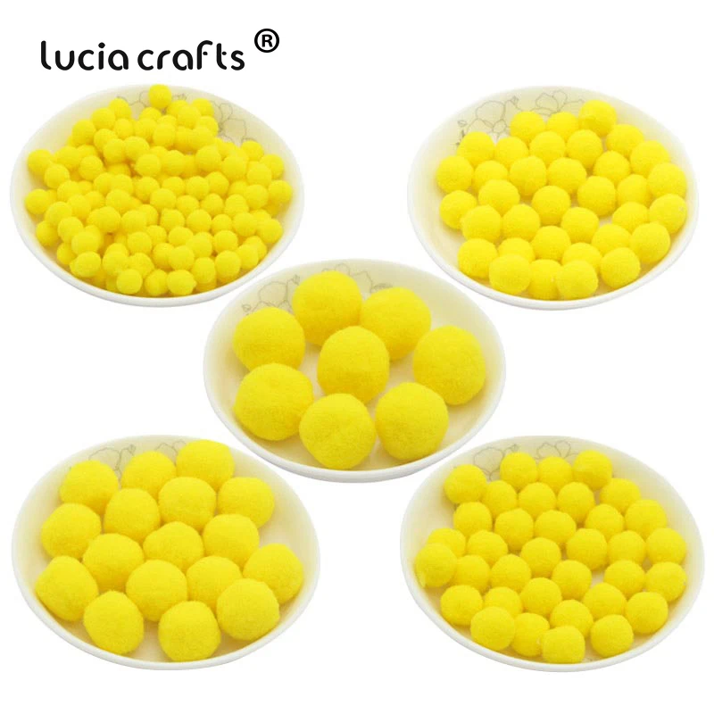 Lucia crafts 30 г/лот смешанные 5 размеров смешанные помпоны мягкие помпоны для самостоятельного пошива одежды Свадебные детские игрушки аксессуары J0706
