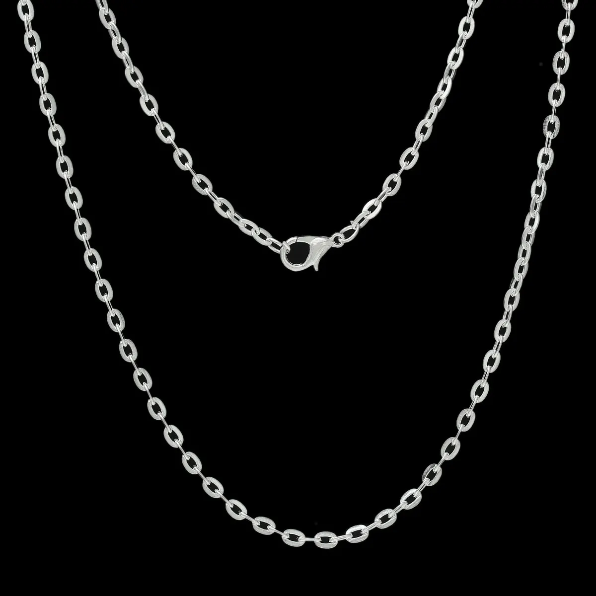 DoreenBeads ювелирное ожерелье серебряного цвета с застежкой лобстером плоским