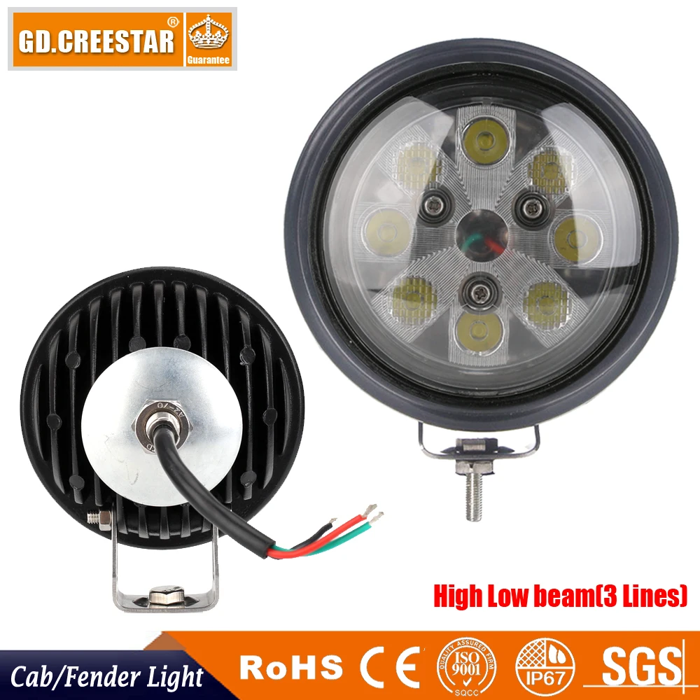 40W LED Light Tractor Head Fender Work lights For JD CASE IH PAR 36 4411 Truck Heavy Equipment led agriculture x4pcs | Автомобили и
