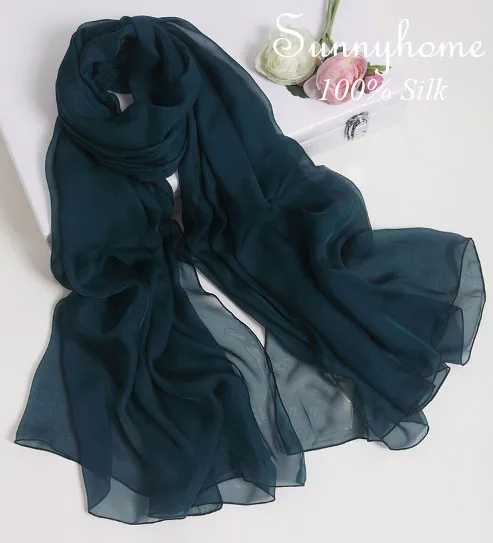 Womens scarfs fashionable 2016 100% silk pashmina fashion europe dark Ultra green long summer euro style women foulard hijab |