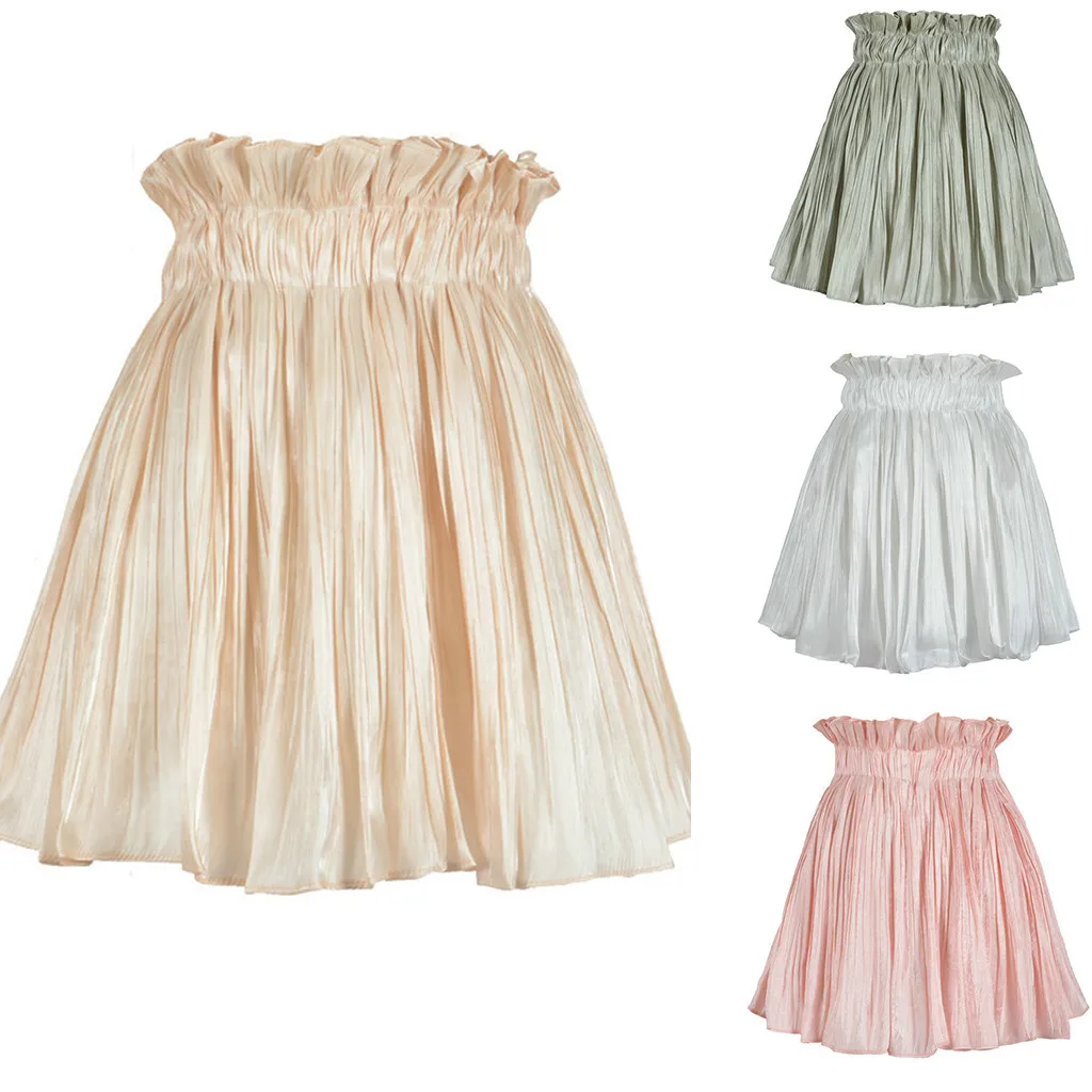 Юбка женская винтажная с поясом растягивающаяся на талии | Женская одежда