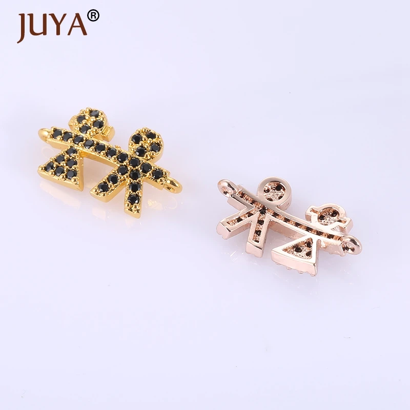 Высокое качество медный металлический Micro Pave черный циркониевый горный хрусталь