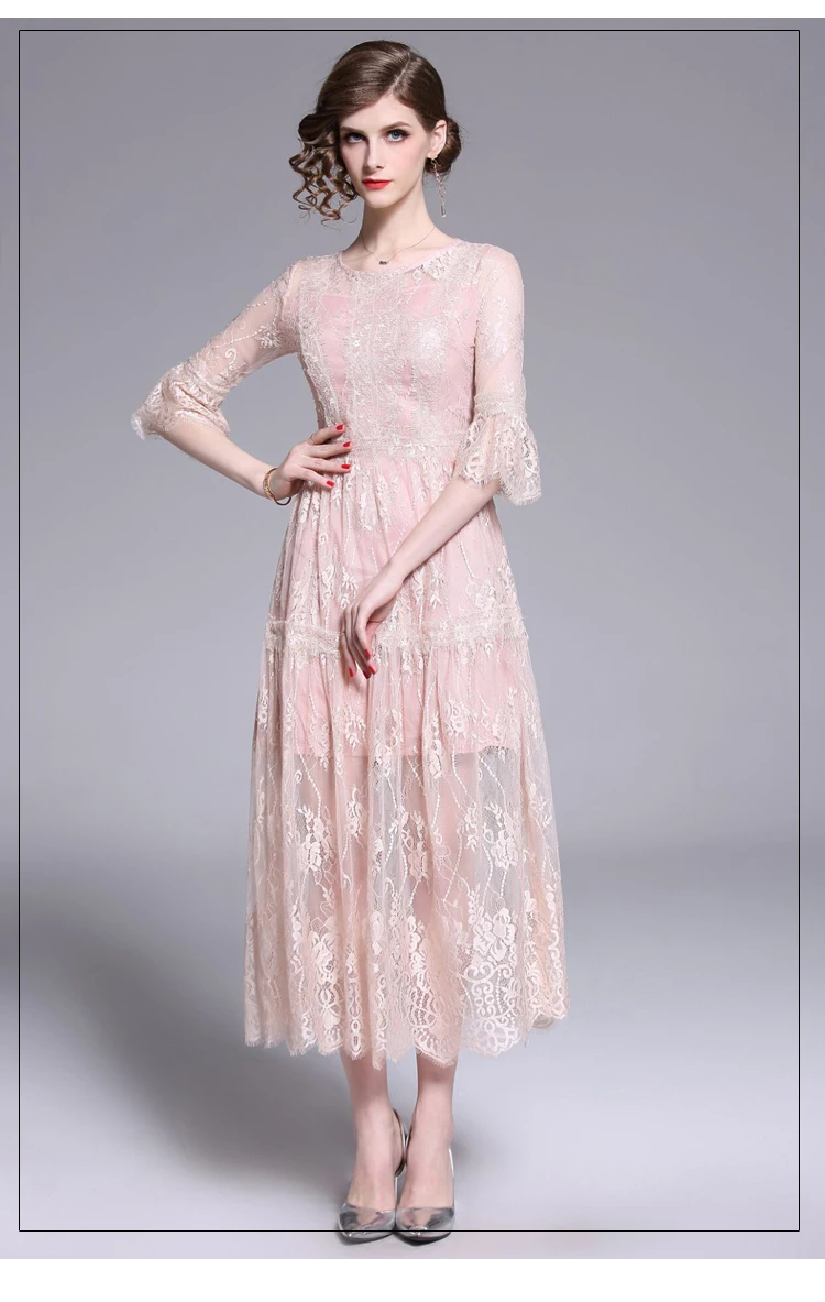 Винтажные модные вечерние женские платья больших размеров XXL расклешенный