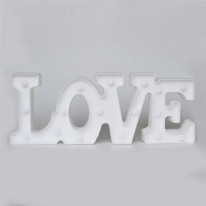DELICORE LED Night Light Sign 3D LOVE Marquee USB And Battery Operated Luminaria Desk Lamp For Lover's Gift Wedding Decor M128 | Лампы и