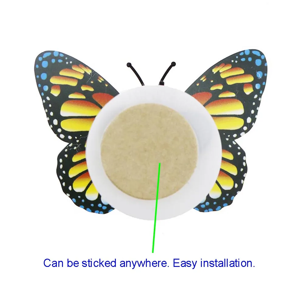 10 шт./лот цветные настенные наклейки в виде бабочек простой установке ночник для