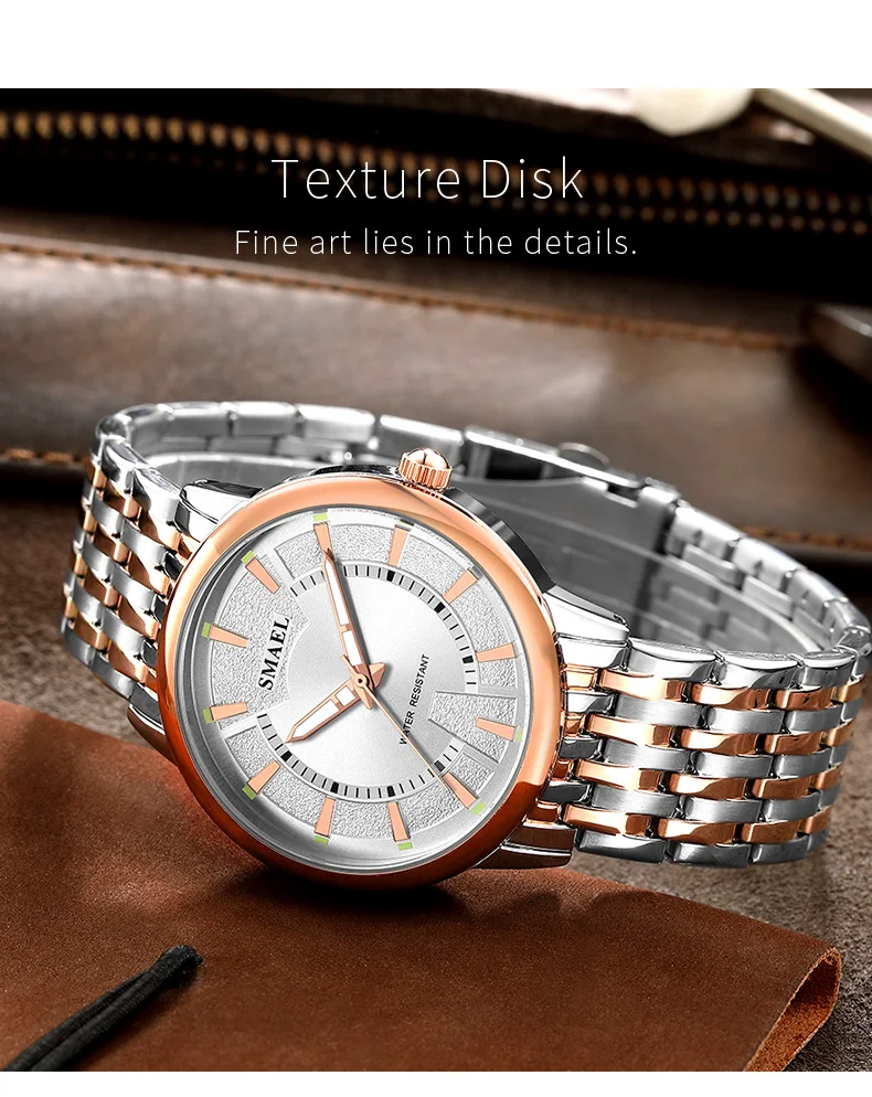 SMAEL Watches Men Top Brand Fashion Business Male Stainless Steel Watch Waterproof WristWatch Men's Clock Blue Relogio Masculino