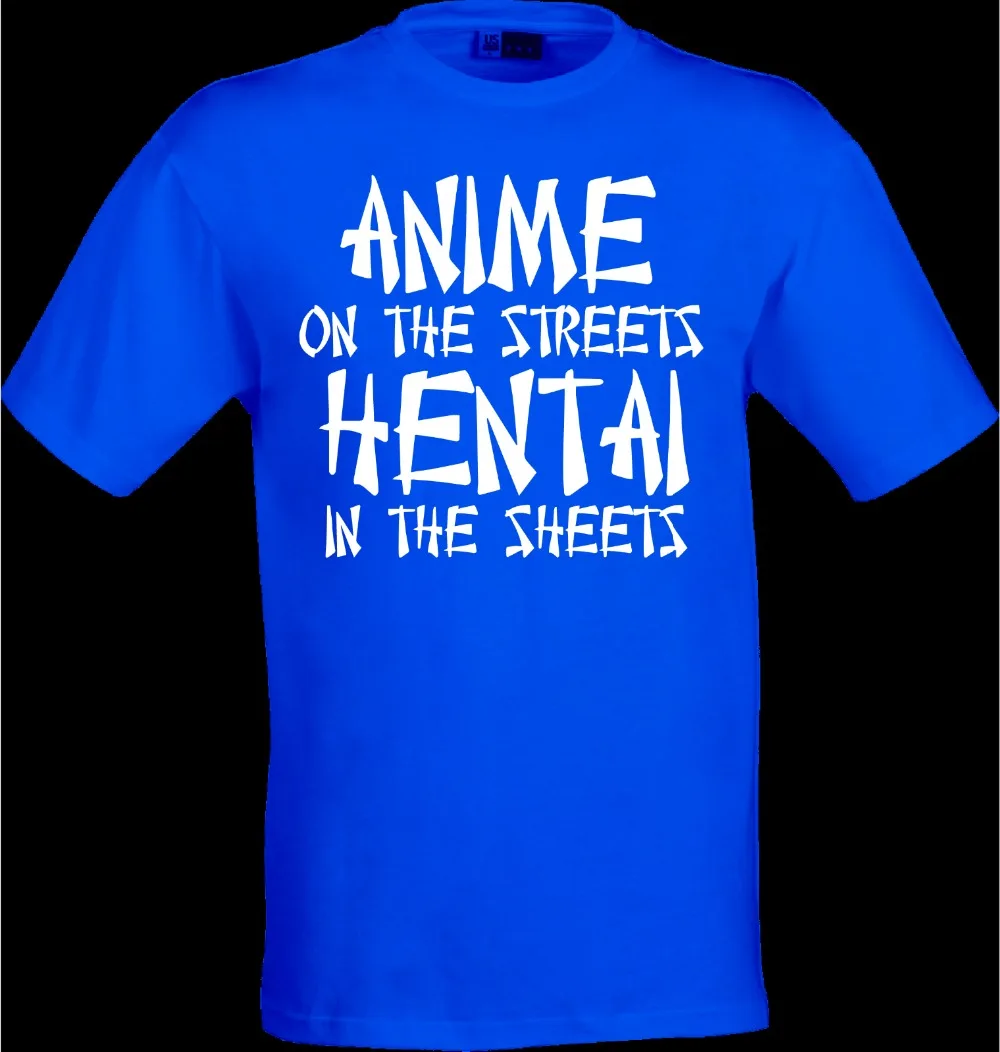 Аниме на улице забавная Hentai Gamer Otaku рубашка комикс Geek подарок 2019 Новая мода лето