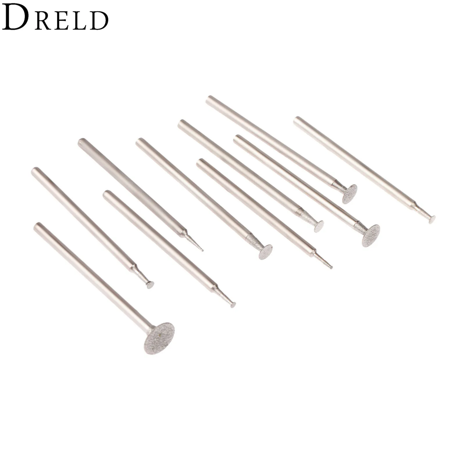 DRELD 10 Pack Dremel Accessories - 2.35mm Shank Diamond Mounted Point for Grinding, Carving, Polishing, and Engraving Stone and Jade image 4
