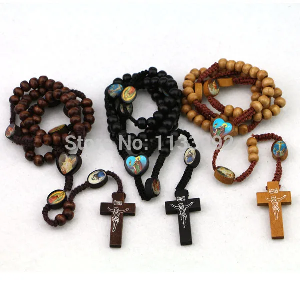 12 шт./лот 3 цвета Иисус I.N.R.I. Рождественское ожерелье с крестом распятием из