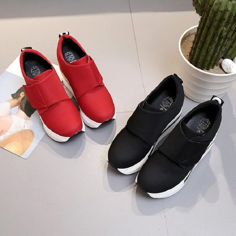 

Cresfimix sapatos femininas women fashion height increased black shoes lady casual street shoes female cool red shoes c2665