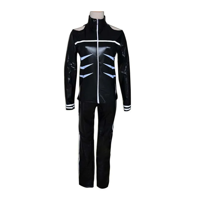 top and pants Японское аниме «Токийский Гуль»; маскарадные костюмы Kaneki Ken; маскарадные костюмы с капюшоном; куртки; Черная боевая униформа; Полный комплект с маской - Цвет: top and pants