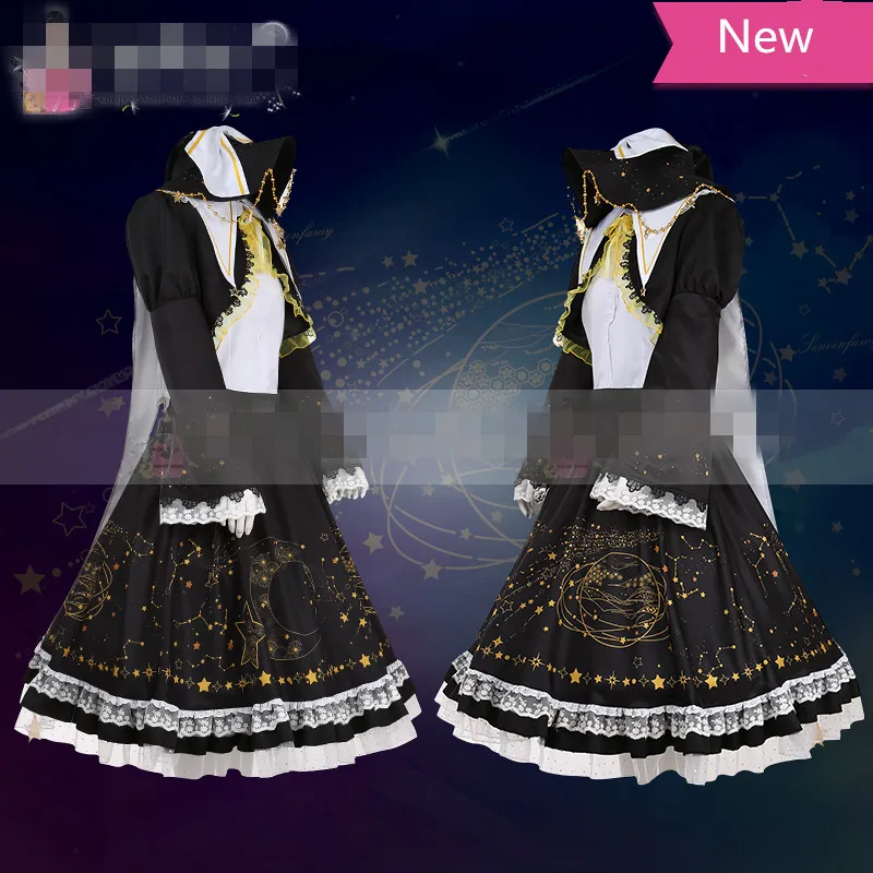 TouHou Проект Косплей Kirisame Marisa косплей платье лолиты Индивидуальный размер/Сделано