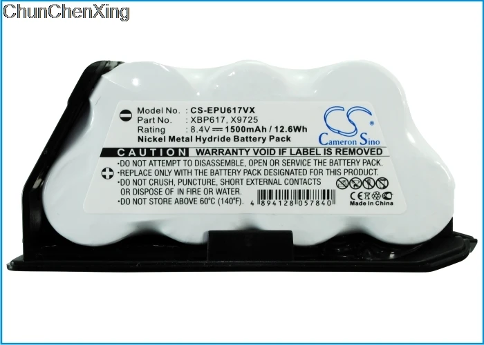 Аккумулятор Cameron Sino 1500 мАч X9725 X9730 XBP617 для Euro Pro Shark UV617 UV647 UV647H UV647HB V1730 V1730A V1730H