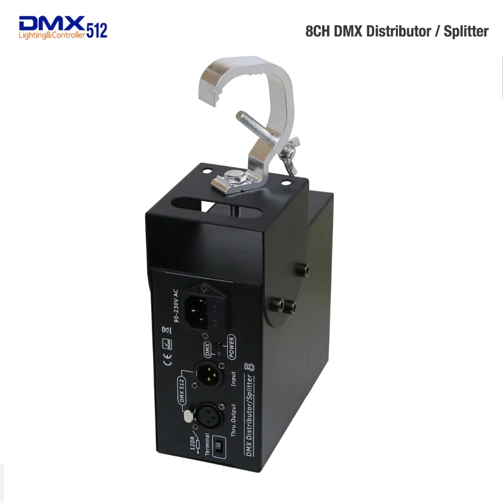 Сплиттер Dmx 8 Way Dmx512 сплиттер контроллера и крюк для сценического освещения|Эффект