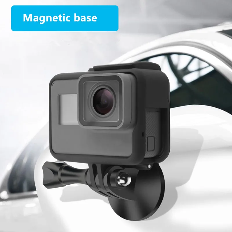 Magnetic Base magnet car suction cup Mount Bracket Holder Clamp with Screw For Gopro Hero 7 6 5 4 3 sjcam Camera Accessories | Электроника