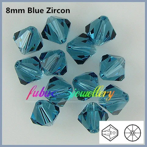 

Бесплатная доставка! 144 шт./лот, AAA Китайский Высокое качество 8 мм Синий Циркон Кристалл Бикон бусины