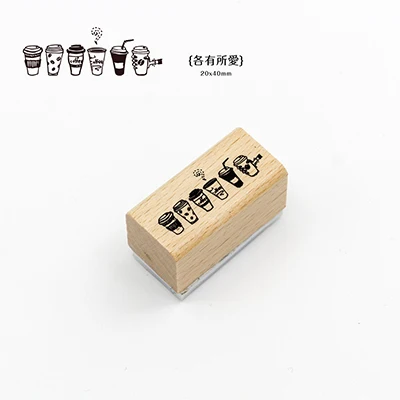 C XINAHER винтажный штамп для кофейни DIY Деревянные и резиновые штампы для скрапбукинга канцелярские товары Стандартный штамп для скрапбукинга - Цвет: C