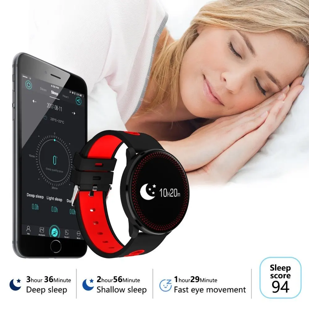 Zaoyimall Bluetooth Smart часы CF007 Спорт браслет на запястье с монитор сердечного ритма