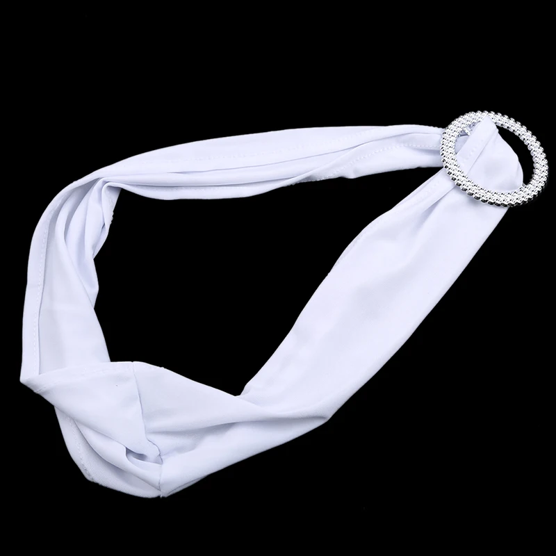 Wholesale Weddings Events &ampParty Banquet Decoration Stretch Wedding Chair Cover Band With Buckle Slider Sashes Bow Decorations |
