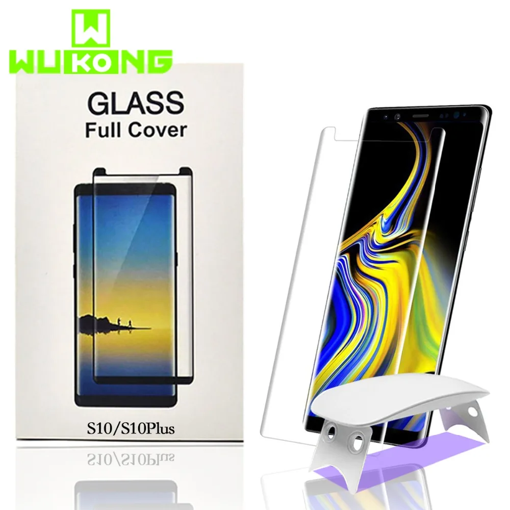 Защитная пленка для экрана 2 шт. Samsung S10Plus закаленное стекло жидкий полный клей