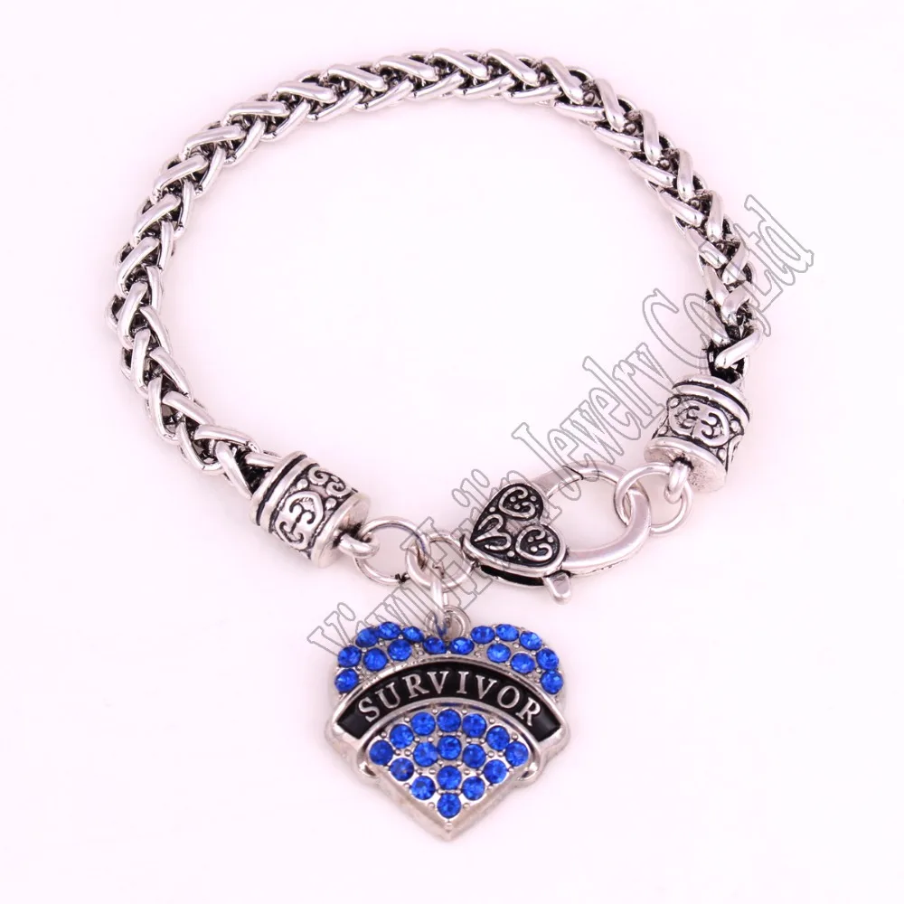 Браслет с подвеской в виде сердца кристаллами 20 см|bracelet medical|charm charmbracelet bracelet |