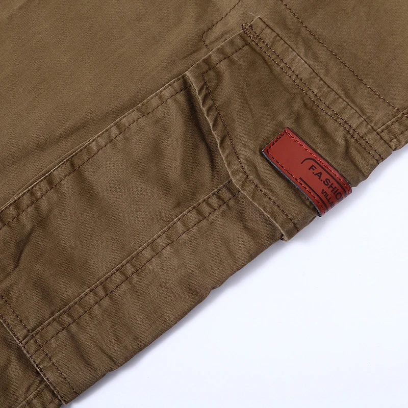 

drop shipping 2018 new autumn multi pockets mens cargo pants camouflage trousers think cotton materail pants JPCK27