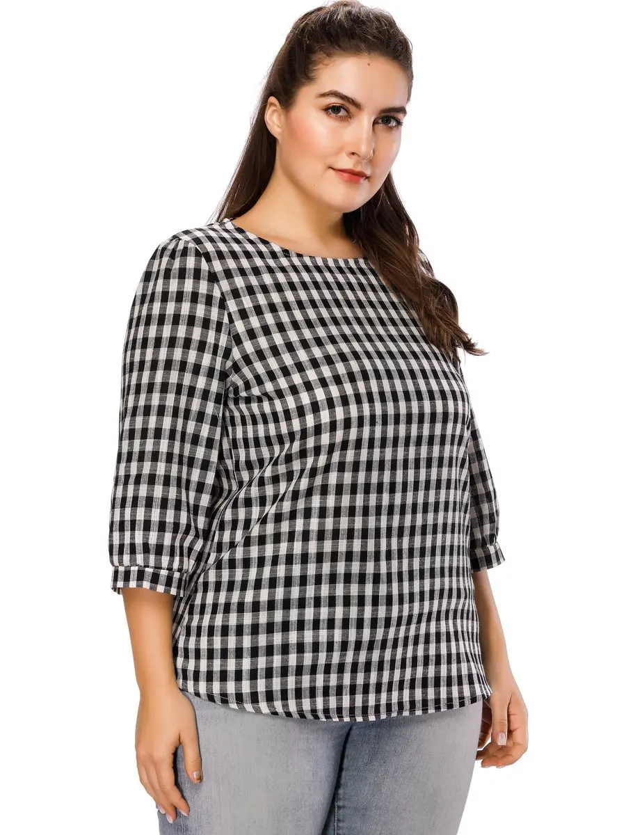 Новые летние женские топы и блузки рубашка туника мода 2018 большие размеры 5xl 6xl