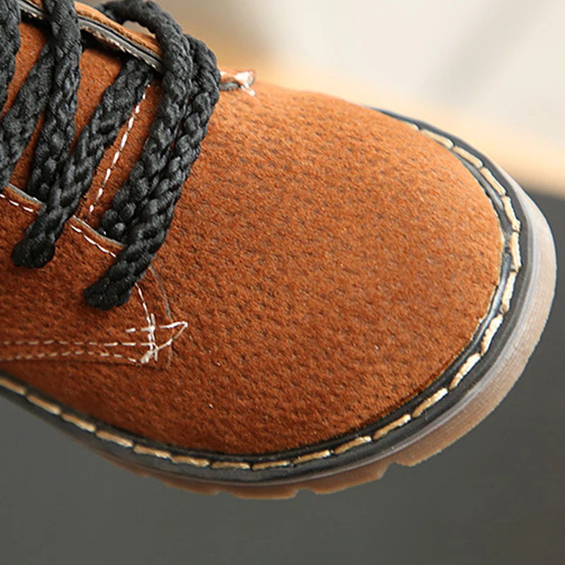 Leather Children Boots Martens Kids Girl Shoes For Girls 2018 Autumn Boys Martin Ankle Zip Sneakers Size 26-36 | Детская одежда и