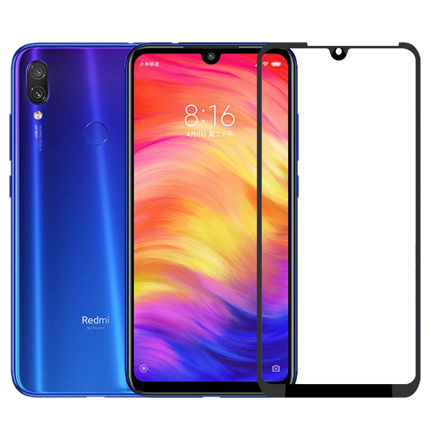 3D закаленное стекло с высоким содержанием алюминия для Xiaomi Redmi Note 7S полное