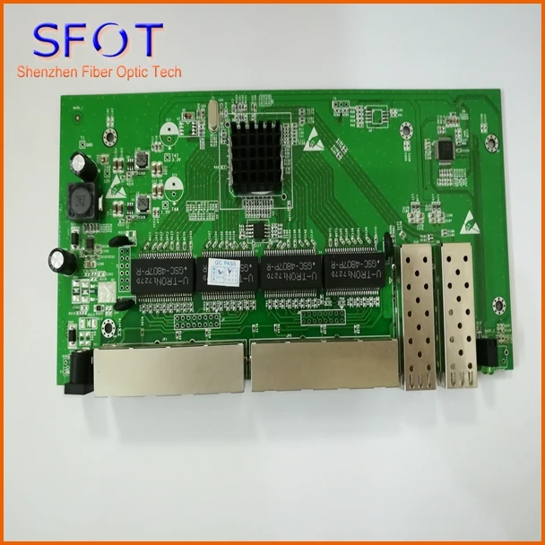 10 шт./лот 2 порта s SFP + 8 портов RJ45 POE обратная коммутационная плата не управляемая 1 ~