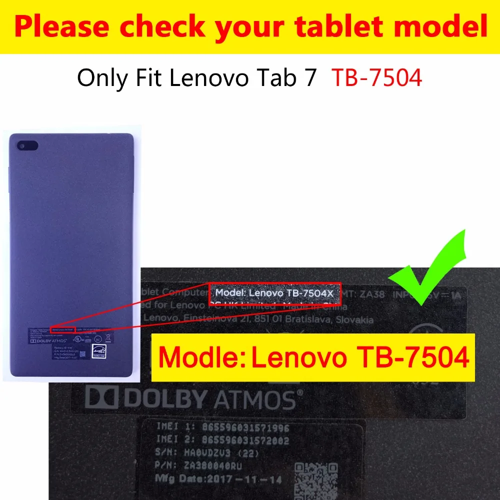 Из искусственной кожи чехол Чехол для lenovo Tab 7 tab7 TB-7504x tb-7504f планшет funda чехол для lenovo tab 4 7 Чехол