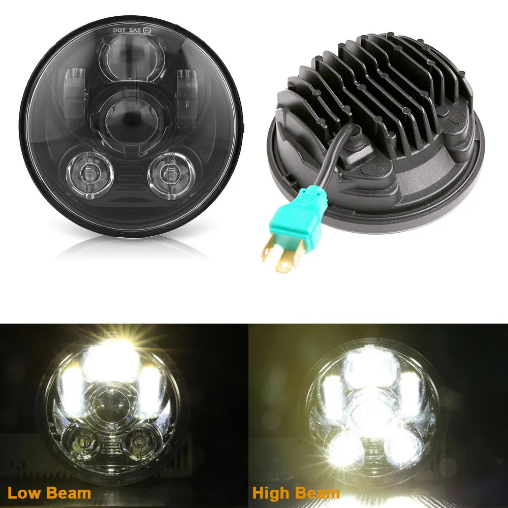5,7" 5 3/4 светодиодный фара мотоцикла для Sportster 1200 XL1200L пользовательские XL1200C 883 XL883 883L XL883R 48 черный H4