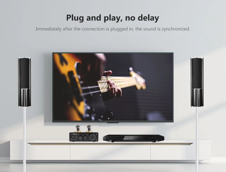 AIYIMA Amplificador Bluetooth 5,0 Домашний Предварительный усилитель ламповый предусилитель 6J1 вакуумный ламповый предусилитель HiFi аудио усилитель DIY домашний кинотеатр