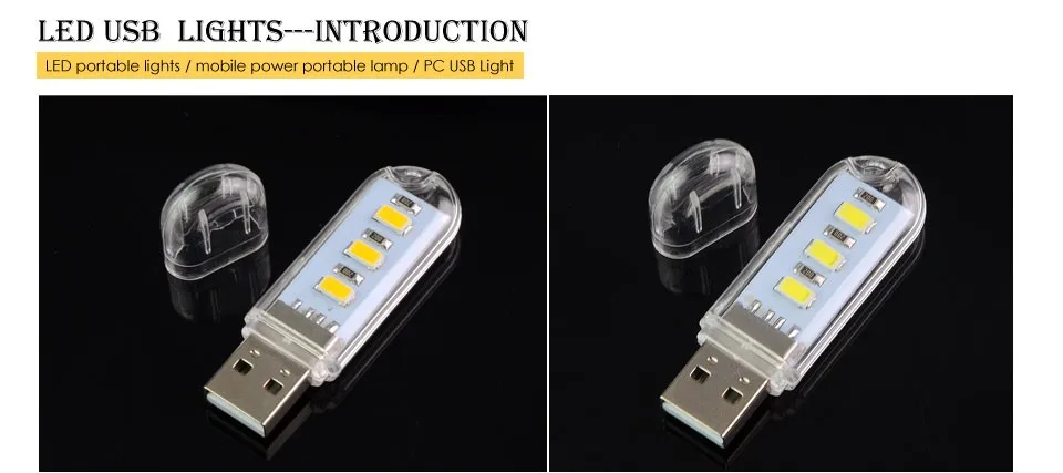 Мини USB СВЕТОДИОДНЫЙ светильник SMD5730 3 светодиодный s USB лампа для чтения книг походный светильник гаджет ночной Светильник для ноутбука портативного компьютера