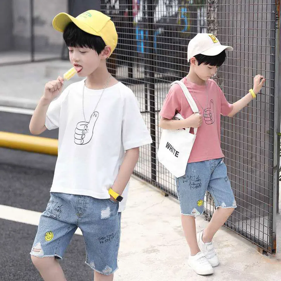 Children Clothing Sets Summer Novelty Baby Boys Clothes Fashion Casual Cartoon T-shirt+Pants 2Pcs Suits Kids 2019 | Детская одежда и