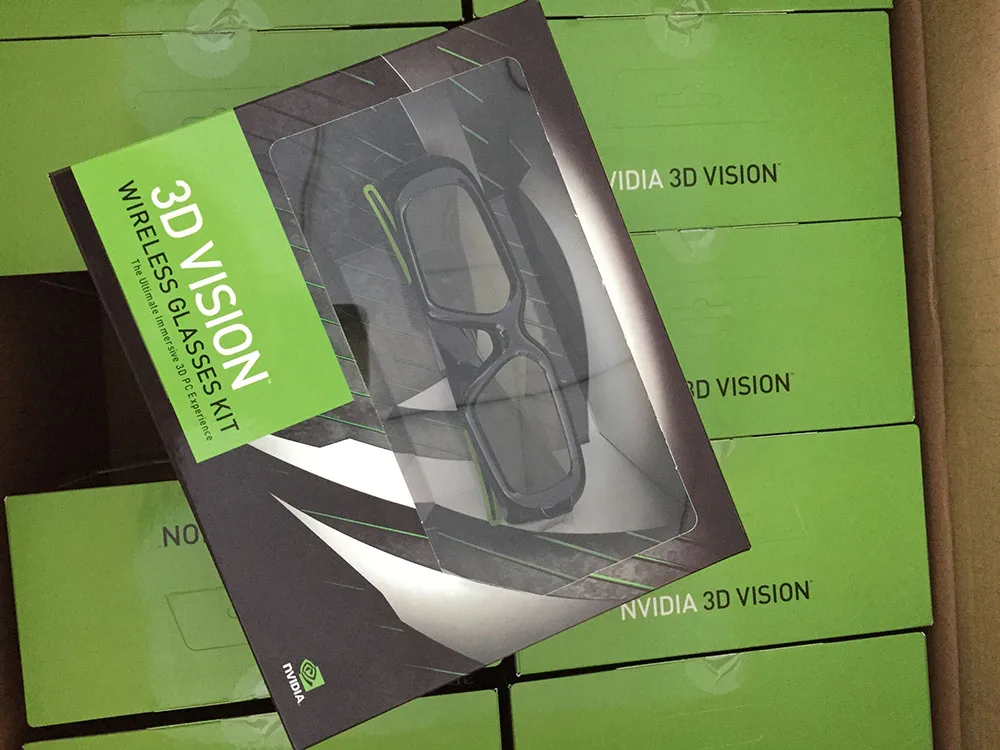 Оригинальный комплект беспроводных очков NVIDIA 3D VISION с излучателем подходит для nv