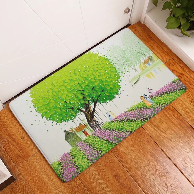 2017 новые ковры с принтом дерева Нескользящие кухонные коврики для дома гостиной