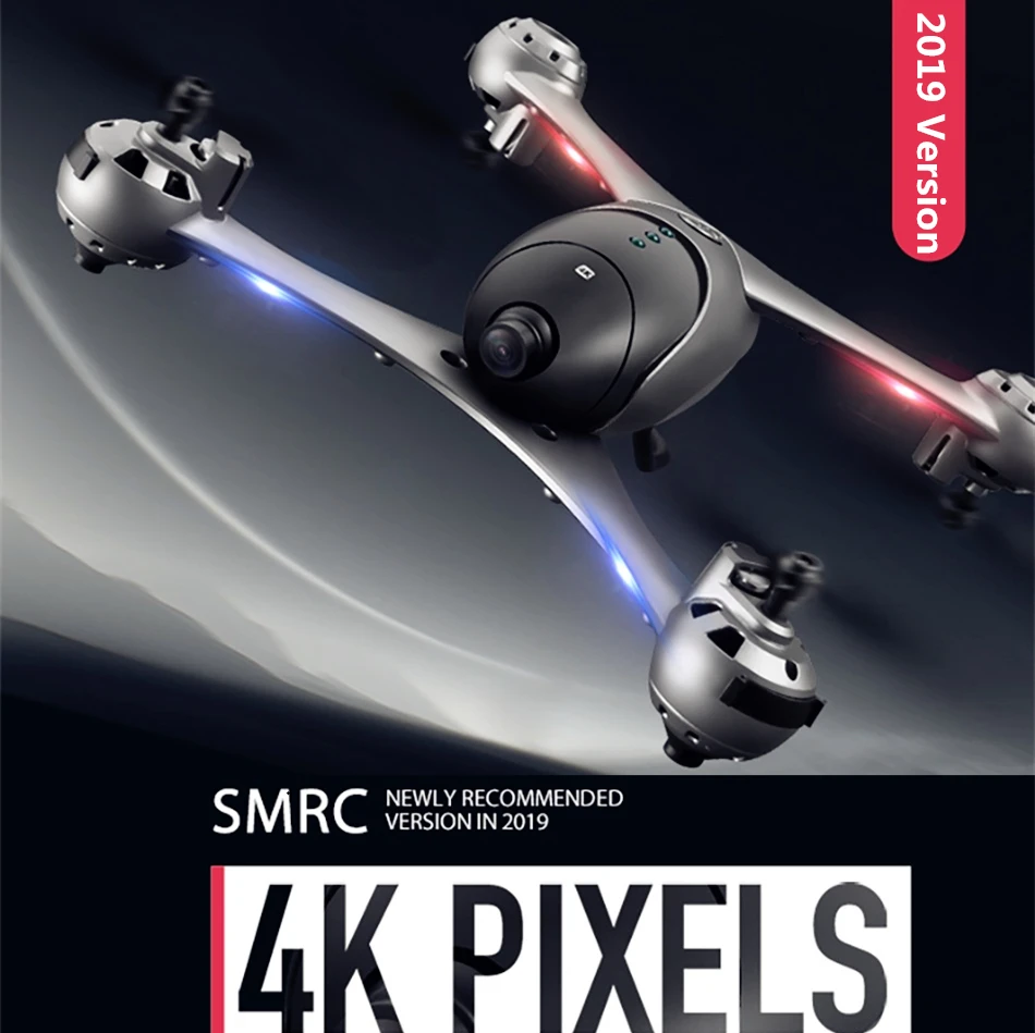 Дрон SMRC M6 RC с камерой 4K Дроны HD 1080P WiFi FPV Quadcopter Follow Me оптический позиционирование