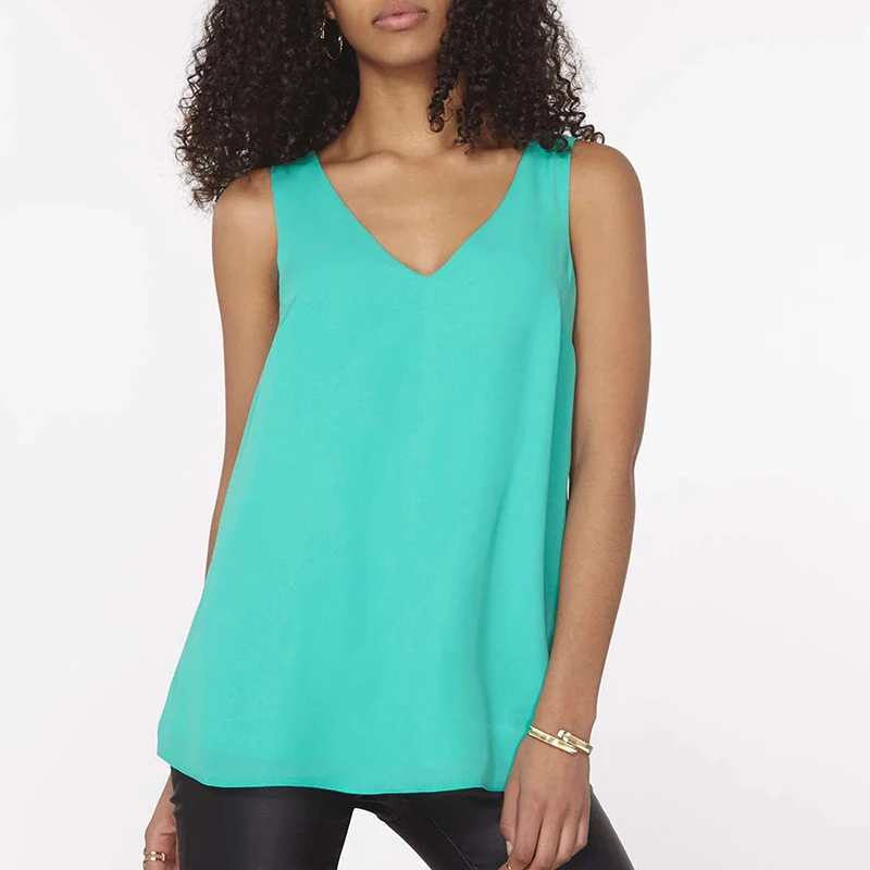 Модные летние шифоновые рубашки сексуальные блузки без рукавов с открытой