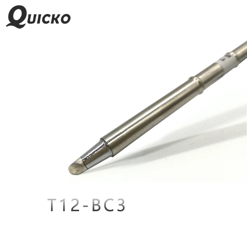Наконечники для паяльника QUICKO T12-BC3/BC1.5, сварочные головки, инструменты 220 В, 70 Вт для FX9501/907, T12, ручка 7s, Оловянная OLED паяльная станция