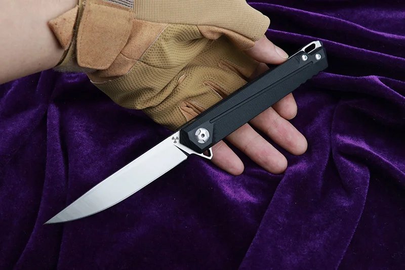 LEMIFSHE Флиппер JK3311-G10 D2 стальное лезвие G10+ стальная ручка Открытый охотничий Карманный кухонный фруктовый Складной Нож EDC инструмент