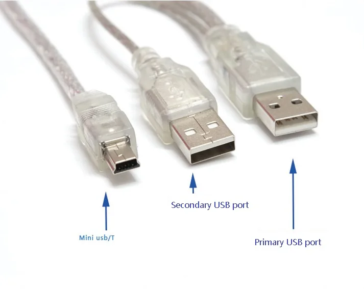 USB 2. 0 два типа папа на Mini usb 5 контактный Y образный кабель для 2 дюймового