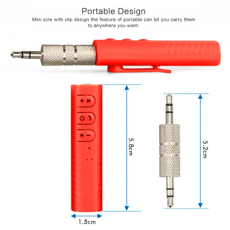 Bluetooth автомобильный комплект вспомогательный аудиоресивер адаптер 3 5 мм Aux 4 1