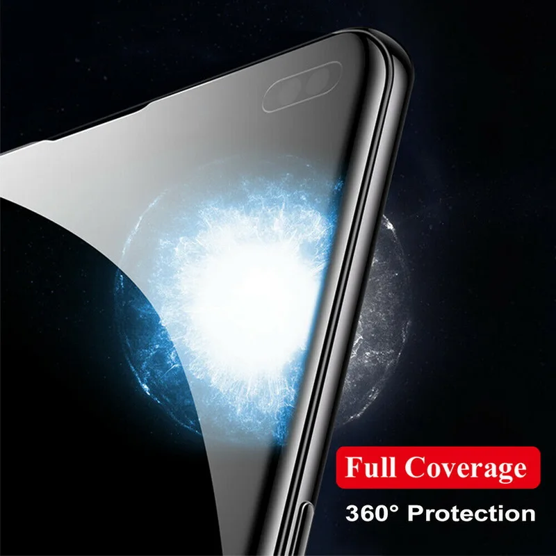 6D Full Coverage Glue UV Tempered Glass Screen Protector Flim Phone Case For Samsung Note 10 8 9 Pro S10 Plus S10e S9 S8 Shell