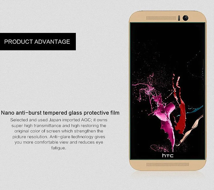 Оригинальное закаленное стекло 9H 2.5D для HTC One M7 защитная пленка M 7 801S 801E 801N 801D 802T 802D