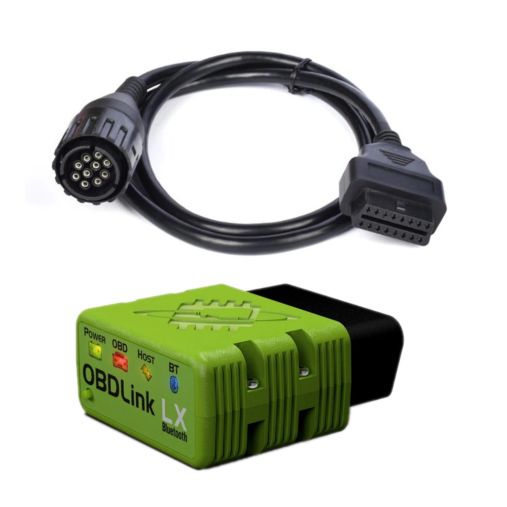 OBDLink-Herramienta de diagnóstico OBD2 LX para moto y vehículo BMW, cable de 10 pines de