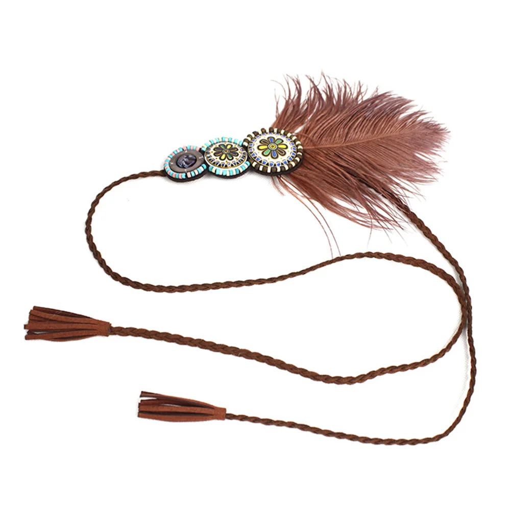 1PC Fashion Retro Feather Flapper Headpiece Party Rope Prom Headband Hair Band Headdress | Украшения и аксессуары