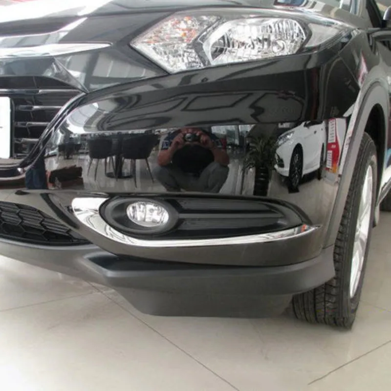 Подходит для Honda HR-V HRV Хром Передняя противотуманная фара крышка отделка бамперное формование Accent