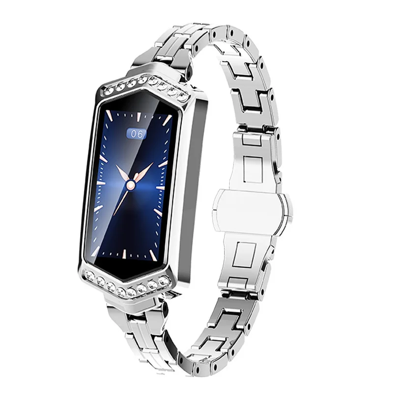 Новинка 2019 Смарт-часы женские фитнес-браслет монитор сердечного ритма кровяное